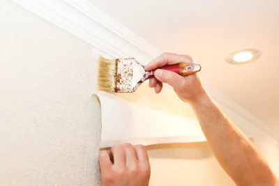 Pose de papier peint à Montoldre — revêtements muraux et toiles de verre
